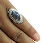 Labradorite Stone Statement Vintage Bezel New Cocktail Ring Sterling Silver