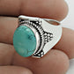 Turquoise Gemstone Sterling Silver Ethnic Boho Statement Artisan New Ring