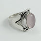 Gift For Woman Natural Rose Quartz Ring 925 Silver Wholesale Jewelry F4