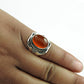 Gift For Woman Natural Carnelian Cocktail Vintage Ring 925 Silver V96