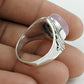 Natural Rose Quartz Statement Vintage Ring 925 Silver Z86
