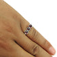Ring 925 Sterling Silver Natural Red Garnet Stone Gift For Her Band K8
