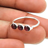 Ring 925 Sterling Silver Natural Red Garnet Stone Gift For Her Band K8