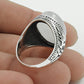 925 Silver Natural Rainbow Moonstone Solitaire Tribal Ring E5