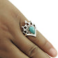Throat Chakra Natural Turquoise 925 Sterling Silver Cocktail Crown Ring