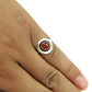 Natural Carnelian Gemstone Statement Ethnic Ring 925 Sterling Silver D73