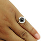 Natural Black Onyx Gemstone Statement Vintage Ring 925 Silver For Women S9