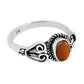 Gift For Woman 925 Silver Natural Carnelian Cocktail Bohemian Ring P11