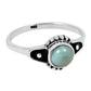 Natural Larimar Gemstone Statement Vintage Ring 925 Silver For Girls U11