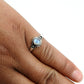Sterling Silver Natural Rainbow Moonstone Ethnic Solitaire Promise Ring