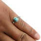 Gift For Woman Natural Turquoise Solitaire Vintage Ring 925 Silver W12