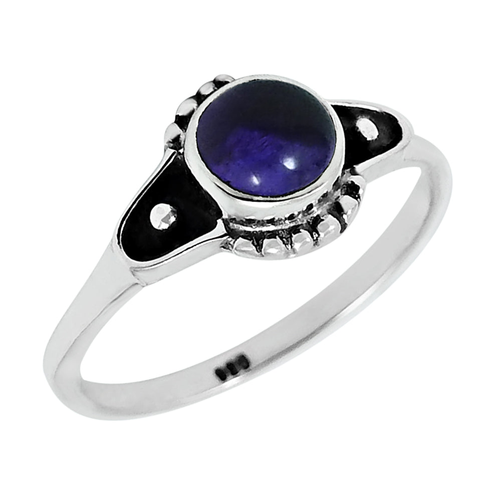 Natural Amethyst Gemstone 925 Silver Cocktail Boho Ring For Women Z12