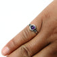 Natural Amethyst Gemstone 925 Silver Cocktail Boho Ring For Women Z12