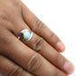 Natural Larimar Gemstone 925 Silver Statement Ring Gift For Girls R2