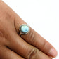 Gift For Her 925 Silver Natural Larimar Solitaire Bohemian Ring D3