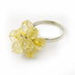 Gift For Woman Natural Citrine Gemstone Beaded Ring 925 Silver L8