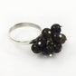 Natural Smoky Quartz Gemstone Beaded Ring 925 Silver For Girls Q3