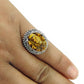 Sisters Day Sale Sterling Silver Natural Tiger Eye Cocktail Ganesha Ring