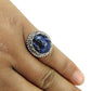 Solitaire Ganesha Ring 925 Silver Natural Lapis Lazuli V53