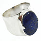 Gift For Woman Statement Ethnic Ring 925 Silver Natural Lapis Lazuli I9