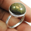 Natural Labradorite Gemstone Cocktail Gray Ring 925 Sterling Silver T11