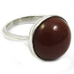 Natural Carnelian Gemstone Solitaire Ethnic Ring 925 Silver For Women F14
