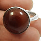 Natural Carnelian Gemstone Solitaire Ethnic Ring 925 Silver For Women F14