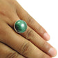 Gift For Her Natural Malachite Chunky Ring 925 Sterling Silver Jewelry