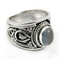 Natural Chalcedony 925 Silver Statement Vintage Ring For Women N10