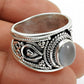 Natural Chalcedony 925 Silver Statement Vintage Ring For Women N10