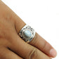 Natural Blue Lace Agate Statement Ethnic Sky Blue Ring 925 Silver T10