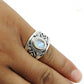 Natural Rainbow Moonstone Ring 925 Sterling Silver Gift For Her Band Z2