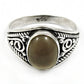 Natural Smoky Quartz Gemstone 925 Silver Cocktail Ring For Girls X12