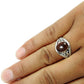Natural Smoky Quartz Gemstone 925 Silver Cocktail Ring For Girls X12