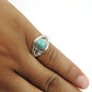 Sterling Silver Turquoise Gemstone Mother Wedding Statement Bohemian Ring