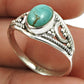 Sterling Silver Turquoise Gemstone Mother Wedding Statement Bohemian Ring