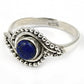 Gift For Woman 925 Silver Natural Lapis Lazuli Solitaire Ring A25