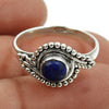 Gift For Woman 925 Silver Natural Lapis Lazuli Solitaire Ring A25