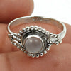 Gift For Her Natural Chalcedony Statement Bohemian Ring 925 Silver H25