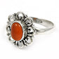 Gift For Woman 925 Silver Natural Carnelian Gemstone Ethnic Ring S43