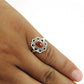 Gift For Woman 925 Silver Natural Carnelian Gemstone Ethnic Ring S43
