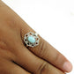 Sterling Silver Natural Larimar Handcrafted Cocktail Ethnic Engagement Ring