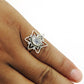 Gift For Her 925 Silver Natural Rainbow Moonstone Cocktail Ring S13