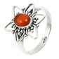 Gift For Her Natural Carnelian Cocktail Ring 925 Sterling Silver X13