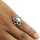 Gift For Women Cocktail Boho Ring 925 Silver Natural Larimar Gemstone P26