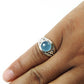 Gift For Women Cocktail Vintage Ring 925 Silver Natural Chalcedony Y29