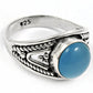 Gift For Her 925 Silver Natural Chalcedony Solitaire Ethnic Ring E4