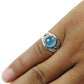 Gift For Her 925 Silver Natural Chalcedony Solitaire Ethnic Ring E4