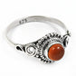Natural Carnelian Gemstone Statement Ethnic Red Ring 925 Silver N31
