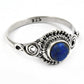 Natural Lapis Lazuli Gemstone Statement Tribal Blue Ring 925 Silver T31